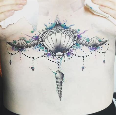 tattoos under your breast|23 sternum tattoos that prove the underboob is underrated